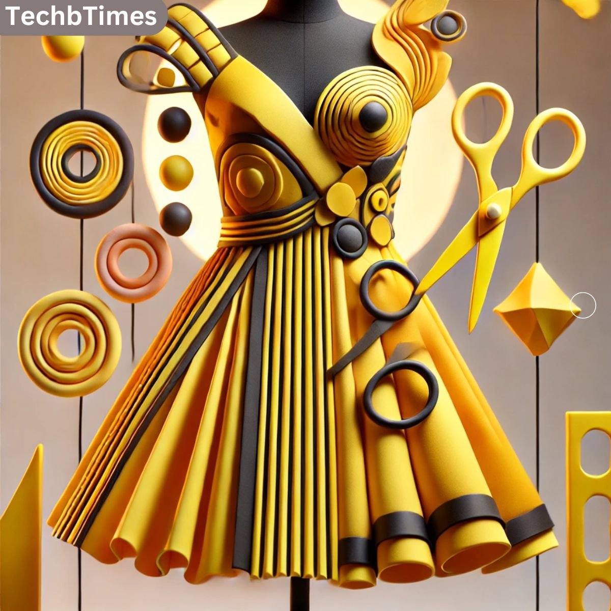 rock paper scissors yellow dress